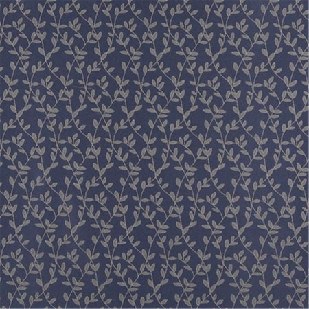 54 In. Wide - Blue And Beige Vine Leaves Jacquard Woven Upholstery Fabric